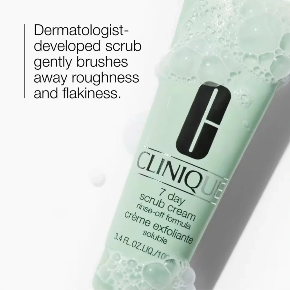 ⚡️ Clinique 7 Day Face Scrub Cream Rinse-Off Formula 1oz Mini